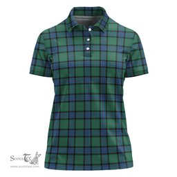 Scottish Sinclair Hunting Ancient Clan Tartan Polo Shirt For Women, Women's Scottish Polo Shirt Scottish Plaid Tartan Plaid - ScotsTee - scotstee.com