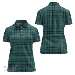 Scottish Sinclair Hunting Ancient Clan Tartan Polo Shirt For Women, Women's Scottish Polo Shirt Scottish Plaid Tartan Plaid - ScotsTee - scotstee.com