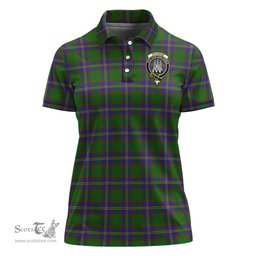 Scottish Strange of Balkaskie Clan Tartan Polo Shirt with Family Crest For Women, Women's Scottish Polo Shirt Scottish Plaid Tartan Plaid - ScotsTee - scotstee.com