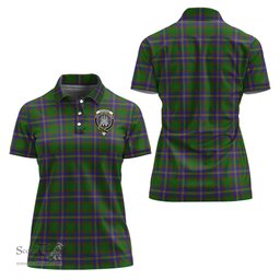 Scottish Strange of Balkaskie Clan Tartan Polo Shirt with Family Crest For Women, Women's Scottish Polo Shirt Scottish Plaid Tartan Plaid - ScotsTee - scotstee.com