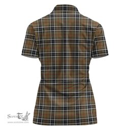 Scottish Thomson Camel Clan Tartan Polo Shirt For Women, Women's Scottish Polo Shirt Scottish Plaid Tartan Plaid - ScotsTee - scotstee.com