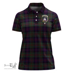 Scottish MacDonald of Clan Ranald Clan Tartan Polo Shirt with Family Crest For Women, Women's Scottish Polo Shirt Scottish Plaid Tartan Plaid - ScotsTee - scotstee.com