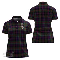 Scottish MacDonald of Clan Ranald Clan Tartan Polo Shirt with Family Crest For Women, Women's Scottish Polo Shirt Scottish Plaid Tartan Plaid - ScotsTee - scotstee.com