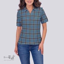 Scottish Thomson Clan Tartan Polo Shirt For Women, Women's Scottish Polo Shirt Scottish Plaid Tartan Plaid - ScotsTee - scotstee.com
