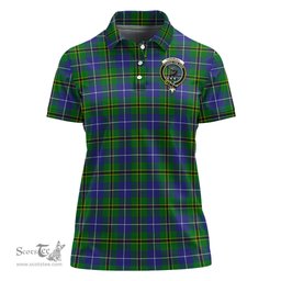 Scottish Turnbull Hunting Clan Tartan Polo Shirt with Family Crest For Women, Women's Scottish Polo Shirt Scottish Plaid Tartan Plaid - ScotsTee - scotstee.com