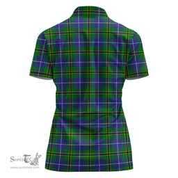 Scottish Turnbull Hunting Clan Tartan Polo Shirt with Family Crest For Women, Women's Scottish Polo Shirt Scottish Plaid Tartan Plaid - ScotsTee - scotstee.com