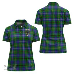 Scottish Turnbull Hunting Clan Tartan Polo Shirt with Family Crest For Women, Women's Scottish Polo Shirt Scottish Plaid Tartan Plaid - ScotsTee - scotstee.com