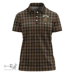 Scottish MacKenzie Hunting Clan Tartan Polo Shirt with Family Crest For Women, Women's Scottish Polo Shirt Scottish Plaid Tartan Plaid - ScotsTee - scotstee.com