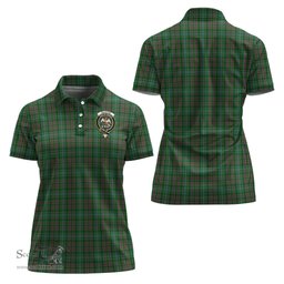 Scottish Ralston USA Clan Tartan Polo Shirt with Family Crest For Women, Women's Scottish Polo Shirt Scottish Plaid Tartan Plaid - ScotsTee - scotstee.com