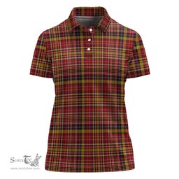 Scottish Ogilvie (Ogilvy) of Strathallan Clan Tartan Polo Shirt For Women, Women's Scottish Polo Shirt Scottish Plaid Tartan Plaid - ScotsTee - scotstee.com