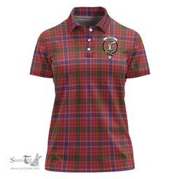 Scottish MacRae Ancient Clan Tartan Polo Shirt with Family Crest For Women, Women's Scottish Polo Shirt Scottish Plaid Tartan Plaid - ScotsTee - scotstee.com