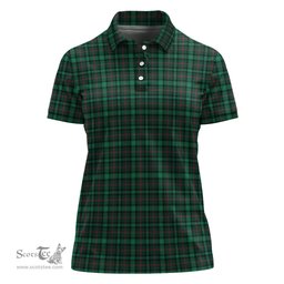 Scottish Ross Hunting Modern Clan Tartan Polo Shirt For Women, Women's Scottish Polo Shirt Scottish Plaid Tartan Plaid - ScotsTee - scotstee.com