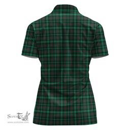 Scottish Ross Hunting Modern Clan Tartan Polo Shirt For Women, Women's Scottish Polo Shirt Scottish Plaid Tartan Plaid - ScotsTee - scotstee.com