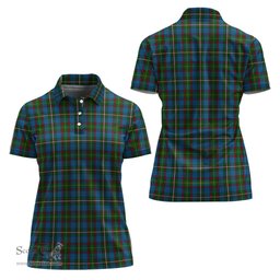 Scottish Tait Clan Tartan Polo Shirt For Women, Women's Scottish Polo Shirt Scottish Plaid Tartan Plaid - ScotsTee - scotstee.com