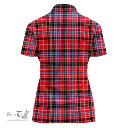 Scottish Straiton Clan Tartan Polo Shirt with Family Crest For Women, Women's Scottish Polo Shirt Scottish Plaid Tartan Plaid - ScotsTee - scotstee.com