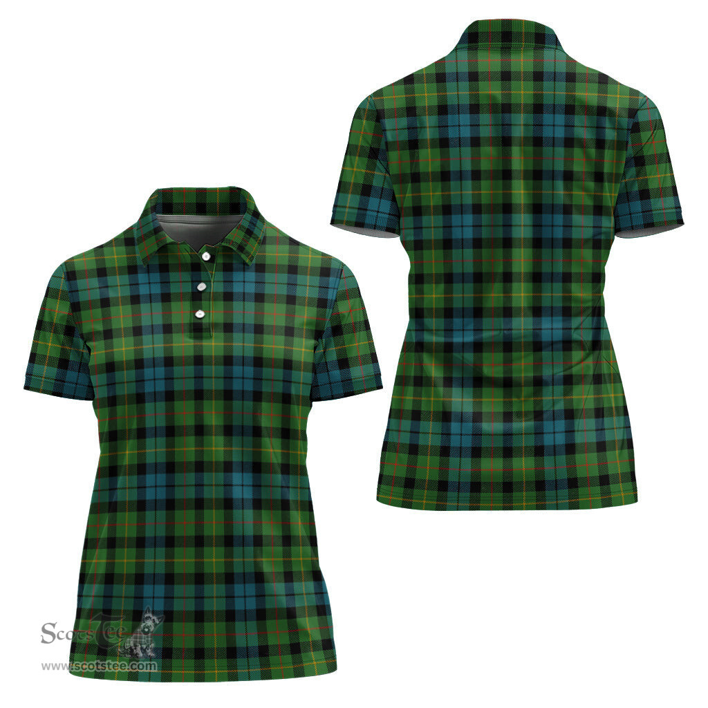 Scottish Rollo Ancient Clan Tartan Polo Shirt For Women, Women's Scottish Polo Shirt Scottish Plaid Tartan Plaid - ScotsTee - scotstee.com