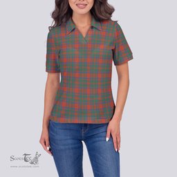 Scottish MacKintosh Ancient Clan Tartan Polo Shirt For Women, Women's Scottish Polo Shirt Scottish Plaid Tartan Plaid - ScotsTee - scotstee.com