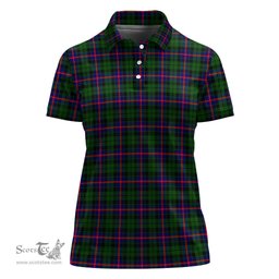 Scottish Morrison Modern Clan Tartan Polo Shirt For Women, Women's Scottish Polo Shirt Scottish Plaid Tartan Plaid - ScotsTee - scotstee.com