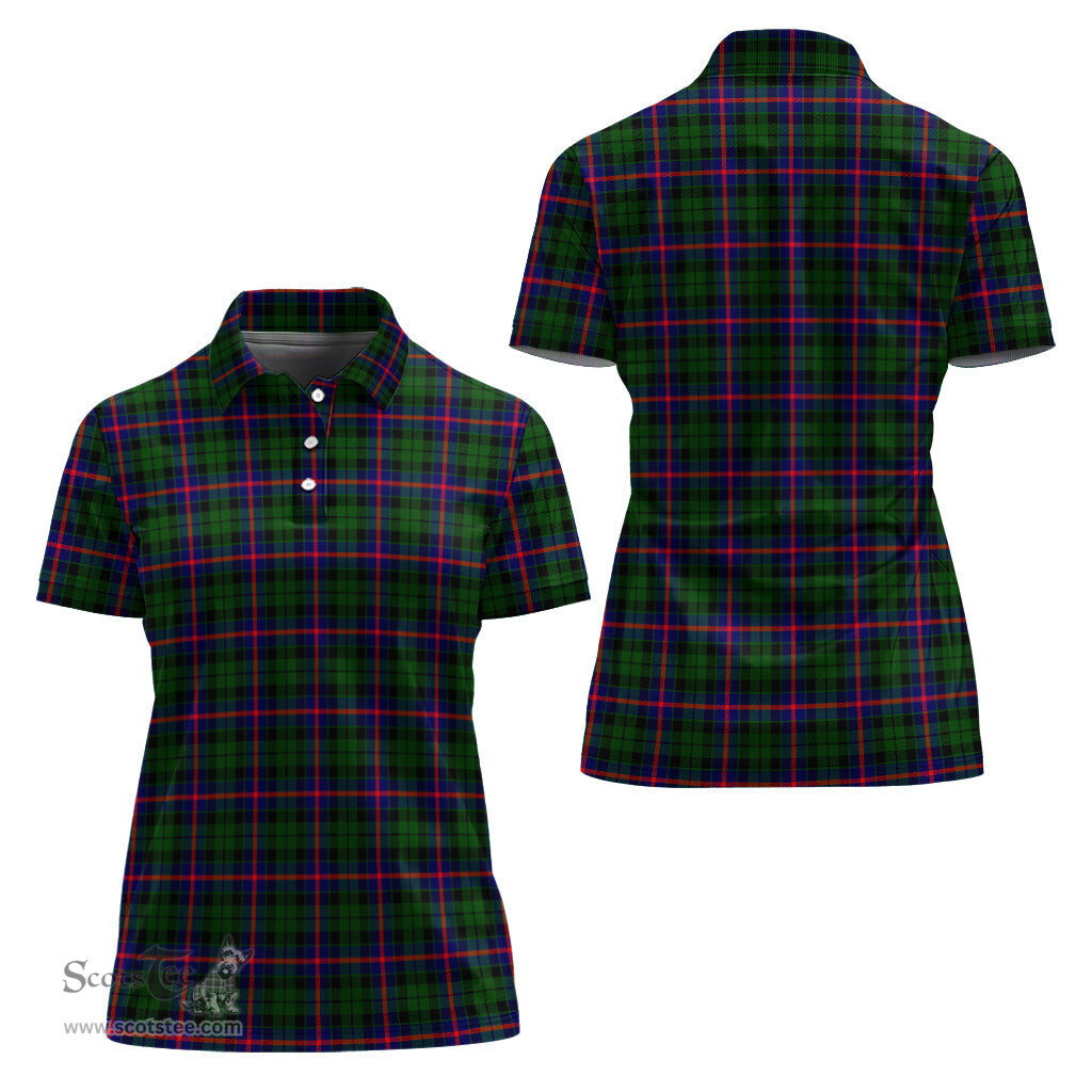 Scottish Morrison Modern Clan Tartan Polo Shirt For Women, Women's Scottish Polo Shirt Scottish Plaid Tartan Plaid - ScotsTee - scotstee.com