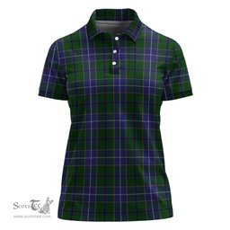Scottish Wishart Hunting Clan Tartan Polo Shirt For Women, Women's Scottish Polo Shirt Scottish Plaid Tartan Plaid - ScotsTee - scotstee.com