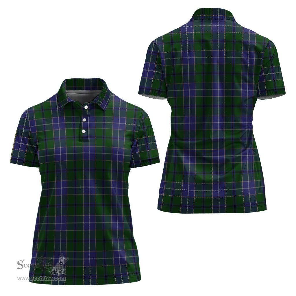 Scottish Wishart Hunting Clan Tartan Polo Shirt For Women, Women's Scottish Polo Shirt Scottish Plaid Tartan Plaid - ScotsTee - scotstee.com