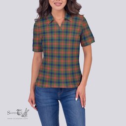 Scottish Wilson Ancient Clan Tartan Polo Shirt For Women, Women's Scottish Polo Shirt Scottish Plaid Tartan Plaid - ScotsTee - scotstee.com