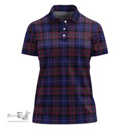 Scottish Pride of Scotland Clan Tartan Polo Shirt For Women, Women's Scottish Polo Shirt Scottish Plaid Tartan Plaid - ScotsTee - scotstee.com