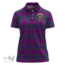 Scottish Wardlaw Modern Clan Tartan Polo Shirt with Family Crest For Women, Women's Scottish Polo Shirt Scottish Plaid Tartan Plaid - ScotsTee - scotstee.com