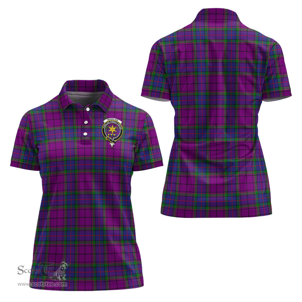 Scottish Wardlaw Modern Clan Tartan Polo Shirt with Family Crest For Women, Women's Scottish Polo Shirt Scottish Plaid Tartan Plaid - ScotsTee - scotstee.com