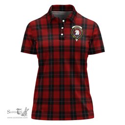 Scottish Ramsay Clan Tartan Polo Shirt with Family Crest For Women, Women's Scottish Polo Shirt Scottish Plaid Tartan Plaid - ScotsTee - scotstee.com