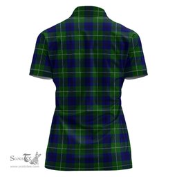 Scottish Oliphant Modern Clan Tartan Polo Shirt with Family Crest For Women, Women's Scottish Polo Shirt Scottish Plaid Tartan Plaid - ScotsTee - scotstee.com