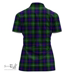 Scottish MacThomas Modern Clan Tartan Polo Shirt with Family Crest For Women, Women's Scottish Polo Shirt Scottish Plaid Tartan Plaid - ScotsTee - scotstee.com