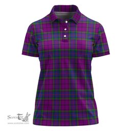 Scottish Wardlaw Modern Clan Tartan Polo Shirt For Women, Women's Scottish Polo Shirt Scottish Plaid Tartan Plaid - ScotsTee - scotstee.com