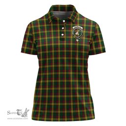 Scottish MacMillan Ancient Clan Tartan Polo Shirt with Family Crest For Women, Women's Scottish Polo Shirt Scottish Plaid Tartan Plaid - ScotsTee - scotstee.com