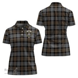 Scottish MacKay Weathered Clan Tartan Polo Shirt with Family Crest For Women, Women's Scottish Polo Shirt Scottish Plaid Tartan Plaid - ScotsTee - scotstee.com