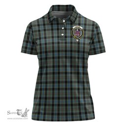 Scottish Ogilvie (Ogilvy) Hunting Clan Tartan Polo Shirt with Family Crest For Women, Women's Scottish Polo Shirt Scottish Plaid Tartan Plaid - ScotsTee - scotstee.com
