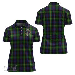 Scottish Watson Clan Tartan Polo Shirt with Family Crest For Women, Women's Scottish Polo Shirt Scottish Plaid Tartan Plaid - ScotsTee - scotstee.com