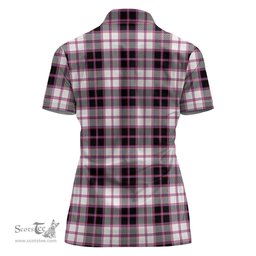 Scottish MacPherson Hunting Modern Clan Tartan Polo Shirt with Family Crest For Women, Women's Scottish Polo Shirt Scottish Plaid Tartan Plaid - ScotsTee - scotstee.com