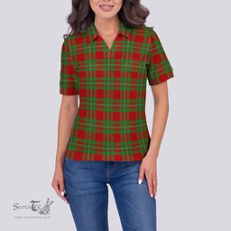 Scottish MacGregor Modern Clan Tartan Polo Shirt For Women, Women's Scottish Polo Shirt Scottish Plaid Tartan Plaid - ScotsTee - scotstee.com
