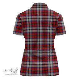 Scottish MacCulloch Dress Clan Tartan Polo Shirt with Family Crest For Women, Women's Scottish Polo Shirt Scottish Plaid Tartan Plaid - ScotsTee - scotstee.com