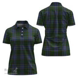 Scottish MacMillan Hunting Clan Tartan Polo Shirt For Women, Women's Scottish Polo Shirt Scottish Plaid Tartan Plaid - ScotsTee - scotstee.com