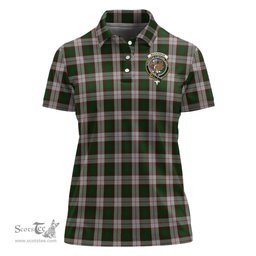 Scottish MacKinnon Dress Clan Tartan Polo Shirt with Family Crest For Women, Women's Scottish Polo Shirt Scottish Plaid Tartan Plaid - ScotsTee - scotstee.com