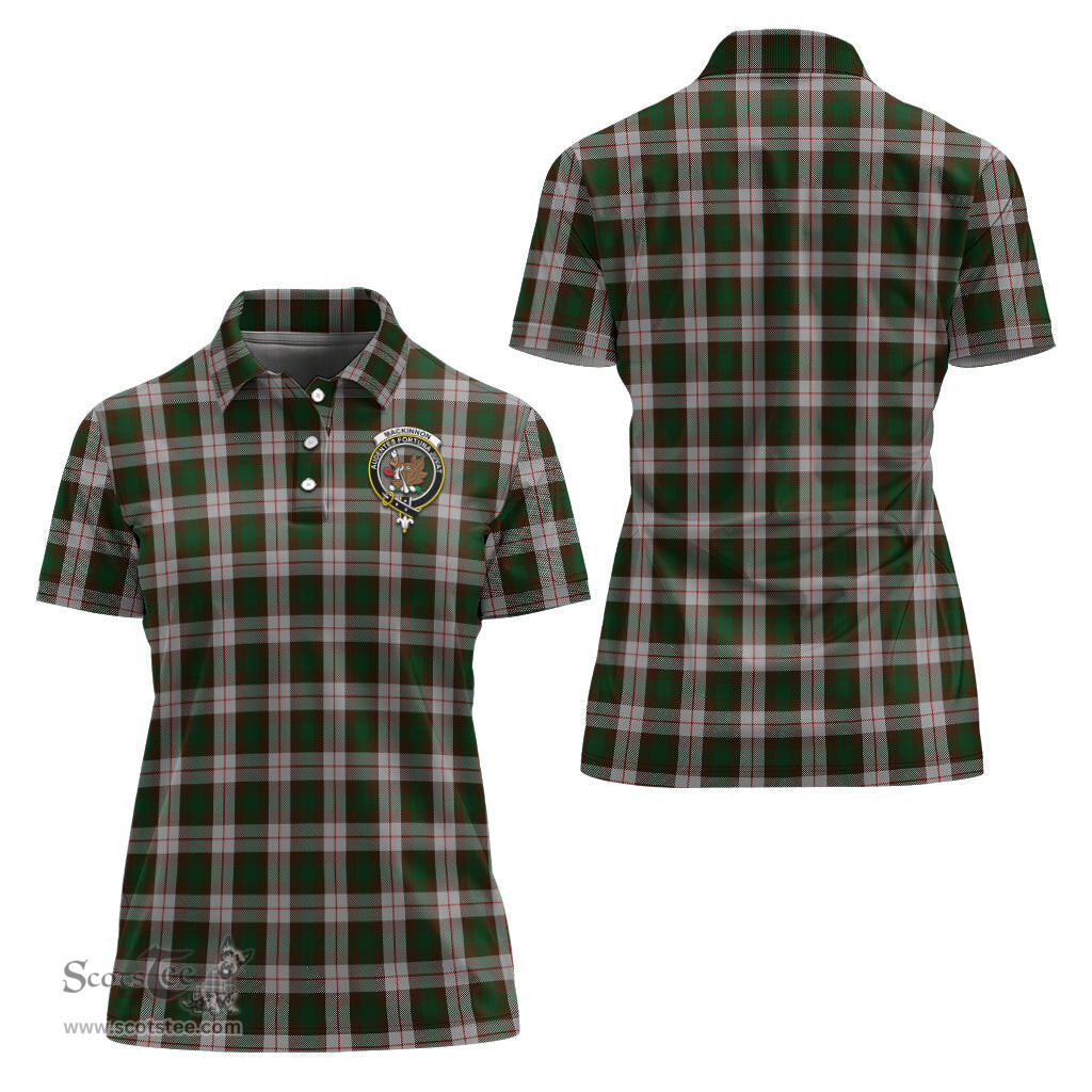Scottish MacKinnon Dress Clan Tartan Polo Shirt with Family Crest For Women, Women's Scottish Polo Shirt Scottish Plaid Tartan Plaid - ScotsTee - scotstee.com