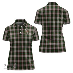 Scottish MacKinnon Dress Clan Tartan Polo Shirt with Family Crest For Women, Women's Scottish Polo Shirt Scottish Plaid Tartan Plaid - ScotsTee - scotstee.com