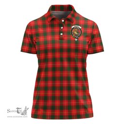 Scottish MacFie Modern Clan Tartan Polo Shirt with Family Crest For Women, Women's Scottish Polo Shirt Scottish Plaid Tartan Plaid - ScotsTee - scotstee.com