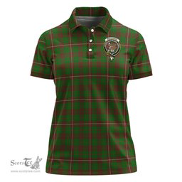 Scottish MacKinnon Hunting Modern Clan Tartan Polo Shirt with Family Crest For Women, Women's Scottish Polo Shirt Scottish Plaid Tartan Plaid - ScotsTee - scotstee.com
