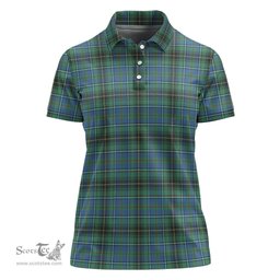 Scottish MacInnes Ancient Clan Tartan Polo Shirt For Women, Women's Scottish Polo Shirt Scottish Plaid Tartan Plaid - ScotsTee - scotstee.com