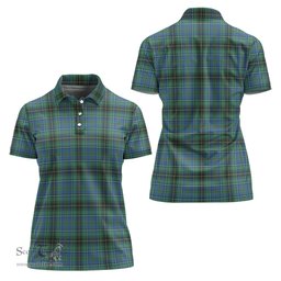 Scottish MacInnes Ancient Clan Tartan Polo Shirt For Women, Women's Scottish Polo Shirt Scottish Plaid Tartan Plaid - ScotsTee - scotstee.com