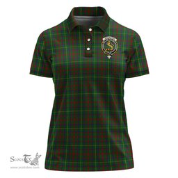 Scottish MacIntosh Hunting Clan Tartan Polo Shirt with Family Crest For Women, Women's Scottish Polo Shirt Scottish Plaid Tartan Plaid - ScotsTee - scotstee.com