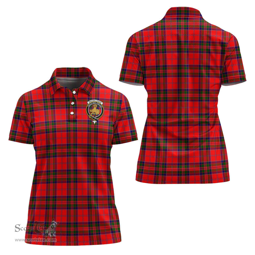 Scottish MacGillivray Modern Clan Tartan Polo Shirt with Family Crest For Women, Women's Scottish Polo Shirt Scottish Plaid Tartan Plaid - ScotsTee - scotstee.com